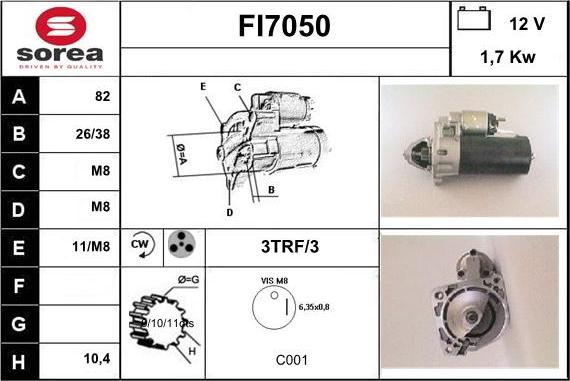 Sera FI7050 - Motorino d'avviamento autozon.pro