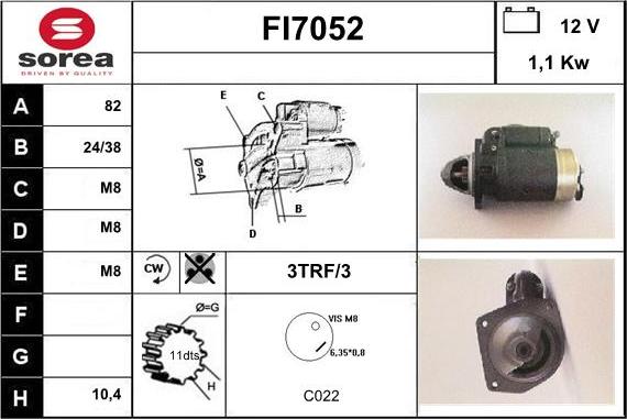 Sera FI7052 - Motorino d'avviamento autozon.pro