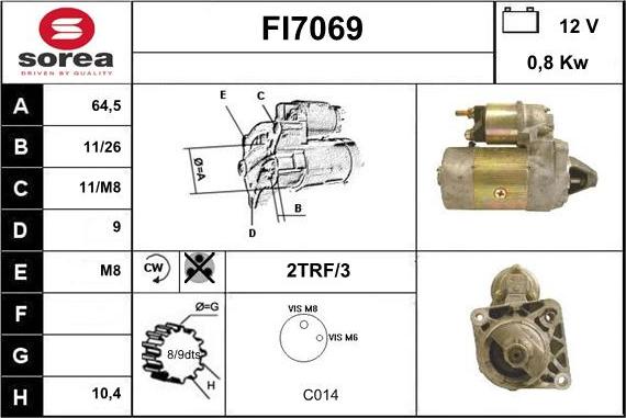 Sera FI7069 - Motorino d'avviamento autozon.pro