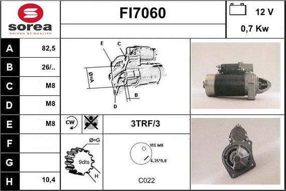 Sera FI7060 - Motorino d'avviamento autozon.pro