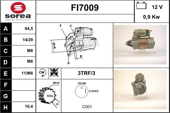 Sera FI7009 - Motorino d'avviamento autozon.pro