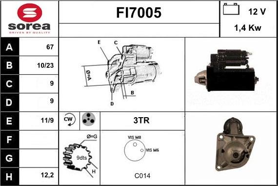 Sera FI7005 - Motorino d'avviamento autozon.pro