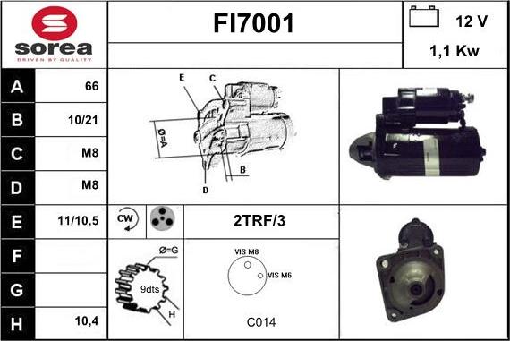 Sera FI7001 - Motorino d'avviamento autozon.pro