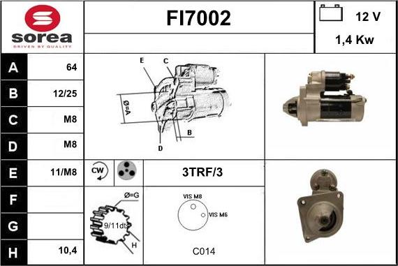 Sera FI7002 - Motorino d'avviamento autozon.pro