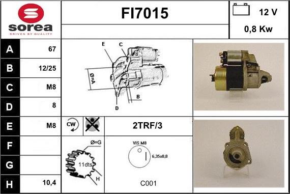 Sera FI7015 - Motorino d'avviamento autozon.pro