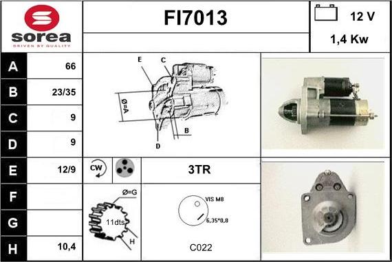 Sera FI7013 - Motorino d'avviamento autozon.pro