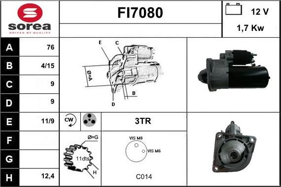 Sera FI7080 - Motorino d'avviamento autozon.pro