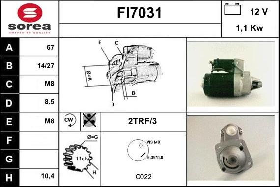 Sera FI7031 - Motorino d'avviamento autozon.pro