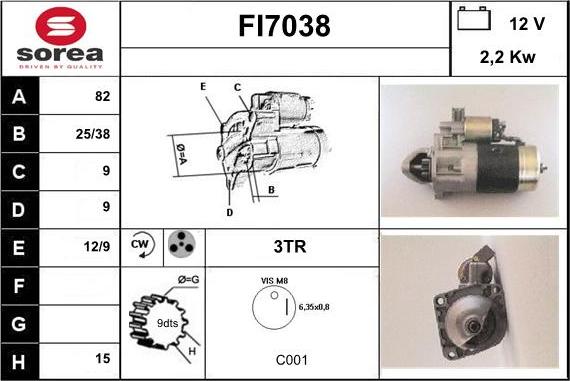 Sera FI7038 - Motorino d'avviamento autozon.pro