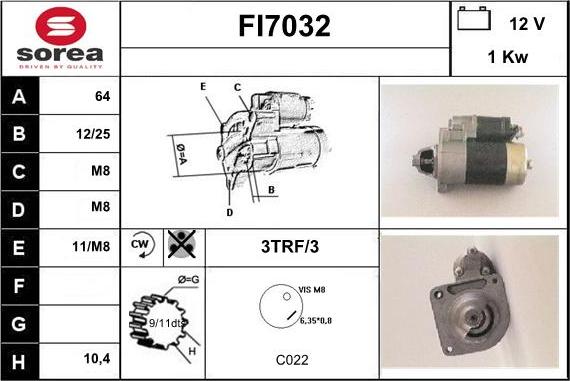 Sera FI7032 - Motorino d'avviamento autozon.pro