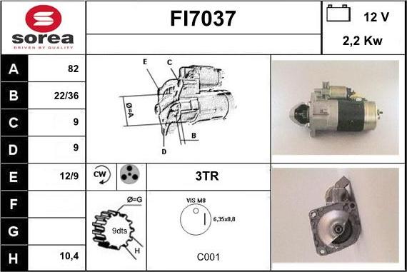 Sera FI7037 - Motorino d'avviamento autozon.pro