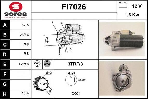 Sera FI7026 - Motorino d'avviamento autozon.pro