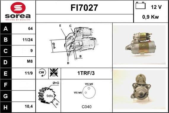 Sera FI7027 - Motorino d'avviamento autozon.pro