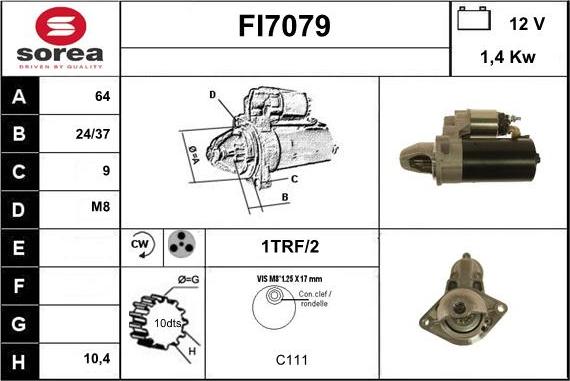 Sera FI7079 - Motorino d'avviamento autozon.pro