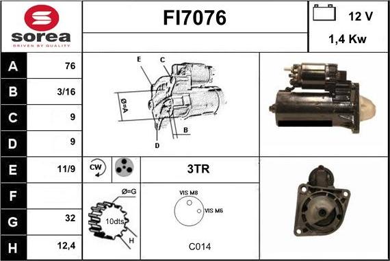 Sera FI7076 - Motorino d'avviamento autozon.pro