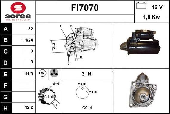 Sera FI7070 - Motorino d'avviamento autozon.pro