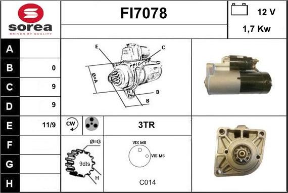 Sera FI7078 - Motorino d'avviamento autozon.pro