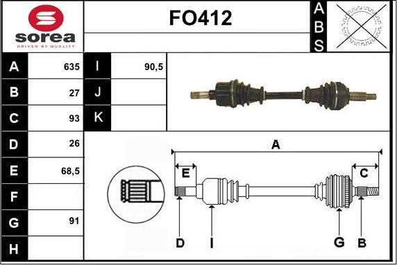 Sera FO412 - Albero motore / Semiasse autozon.pro