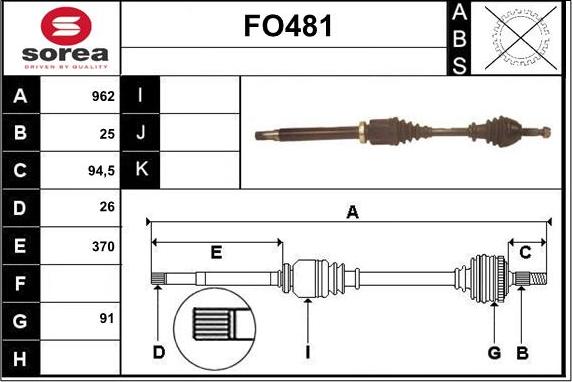 Sera FO481 - Albero motore / Semiasse autozon.pro