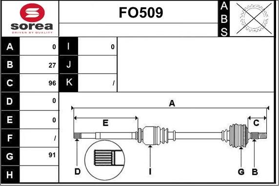 Sera FO509 - Albero motore / Semiasse autozon.pro