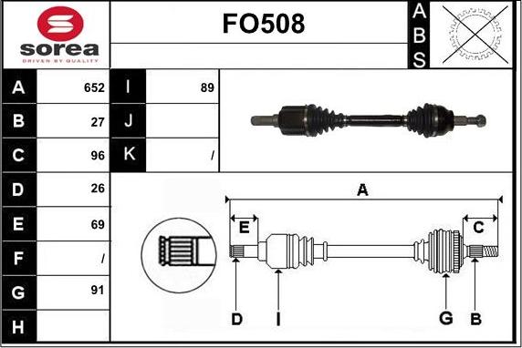 Sera FO508 - Albero motore / Semiasse autozon.pro