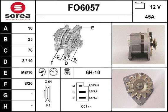 Sera FO6057 - Alternatore autozon.pro