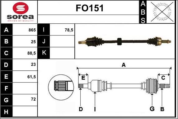 Sera FO151 - Albero motore / Semiasse autozon.pro