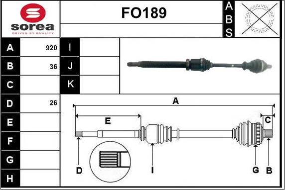 Sera FO189 - Albero motore / Semiasse autozon.pro