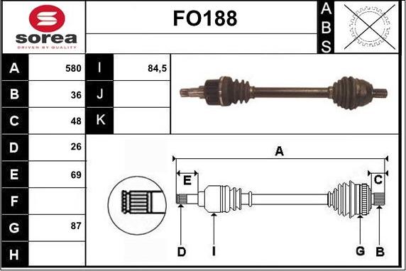 Sera FO188 - Albero motore / Semiasse autozon.pro