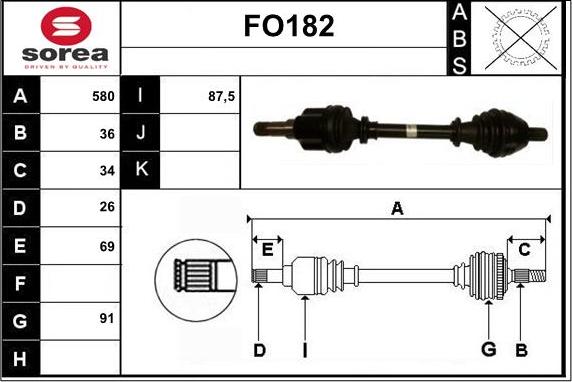 Sera FO182 - Albero motore / Semiasse autozon.pro