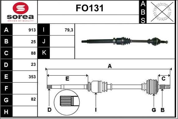 Sera FO131 - Albero motore / Semiasse autozon.pro