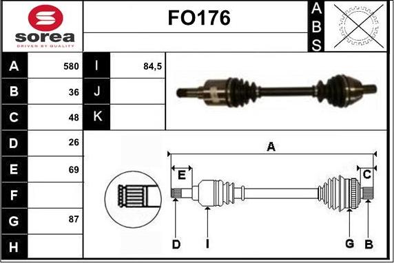 Sera FO176 - Albero motore / Semiasse autozon.pro