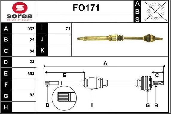 Sera FO171 - Albero motore / Semiasse autozon.pro