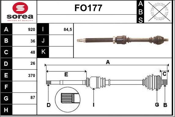 Sera FO177 - Albero motore / Semiasse autozon.pro