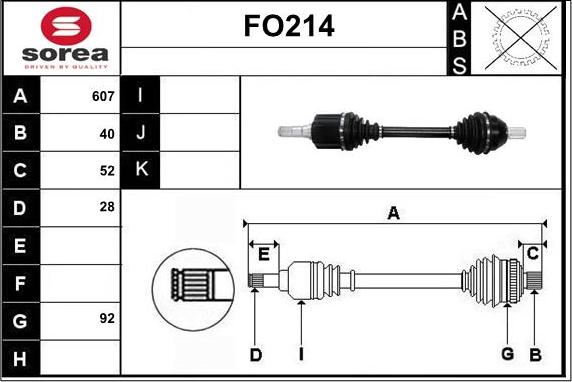 Sera FO214 - Albero motore / Semiasse autozon.pro