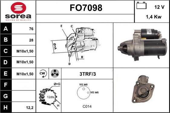 Sera FO7098 - Motorino d'avviamento autozon.pro