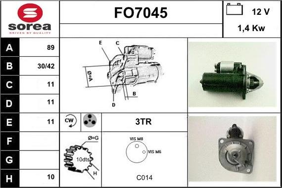 Sera FO7045 - Motorino d'avviamento autozon.pro