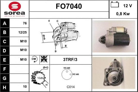 Sera FO7040 - Motorino d'avviamento autozon.pro