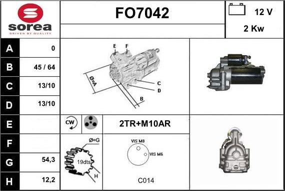 Sera FO7042 - Motorino d'avviamento autozon.pro