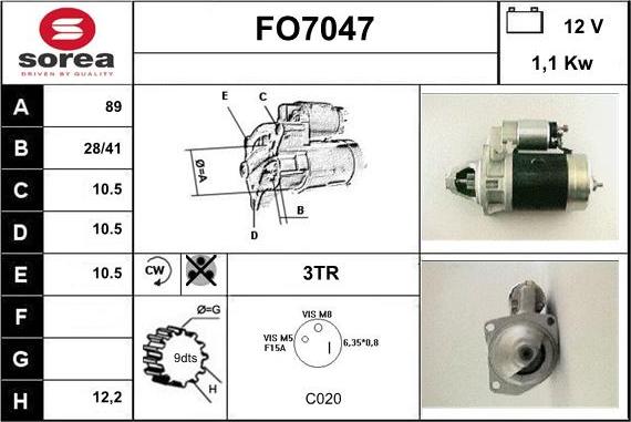 Sera FO7047 - Motorino d'avviamento autozon.pro