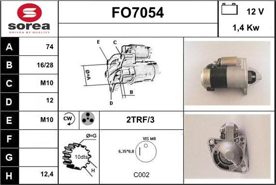 Sera FO7054 - Motorino d'avviamento autozon.pro