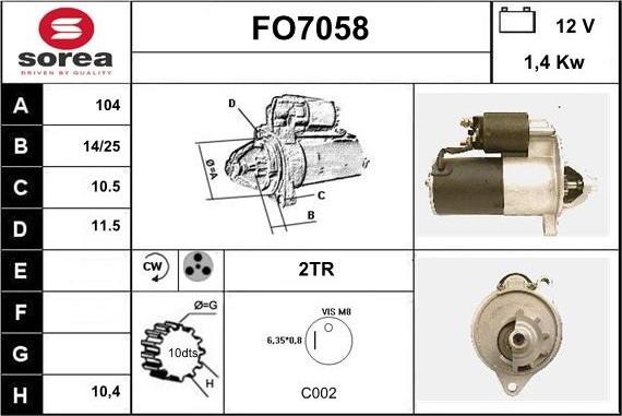 Sera FO7058 - Motorino d'avviamento autozon.pro