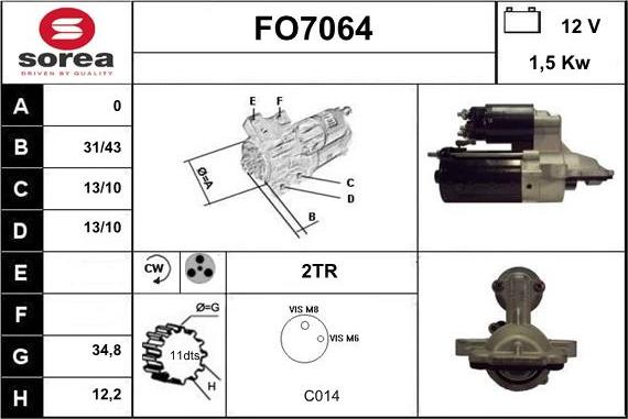 Sera FO7064 - Motorino d'avviamento autozon.pro