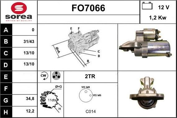 Sera FO7066 - Motorino d'avviamento autozon.pro