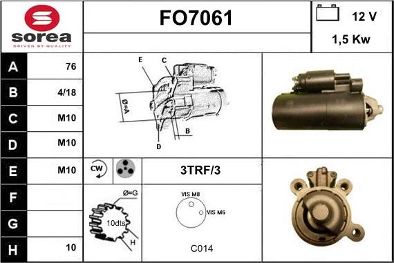 Sera FO7061 - Motorino d'avviamento autozon.pro