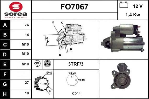 Sera FO7067 - Motorino d'avviamento autozon.pro