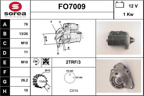 Sera FO7009 - Motorino d'avviamento autozon.pro