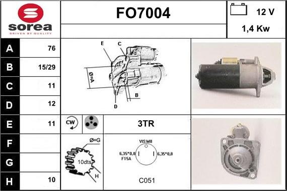 Sera FO7004 - Motorino d'avviamento autozon.pro