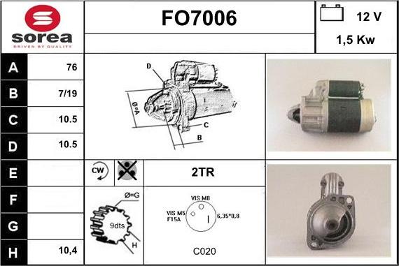 Sera FO7006 - Motorino d'avviamento autozon.pro