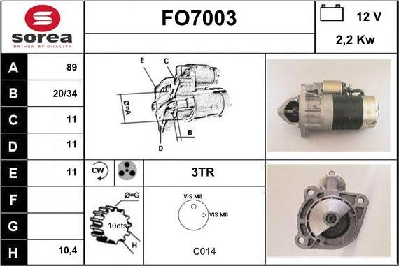 Sera FO7003 - Motorino d'avviamento autozon.pro